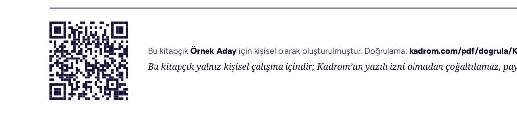 Kapaktaki doğrulama QR kodu ve kayıt numarası